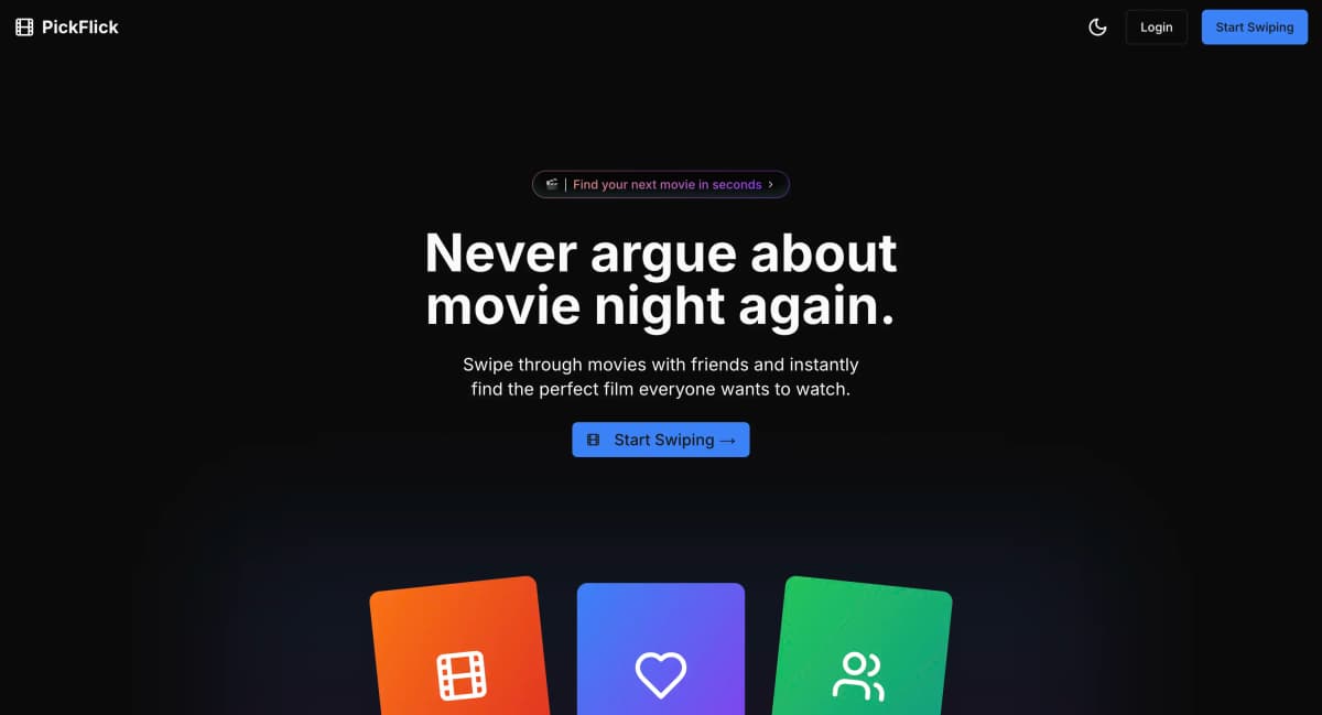 Screenshot of PickFlick